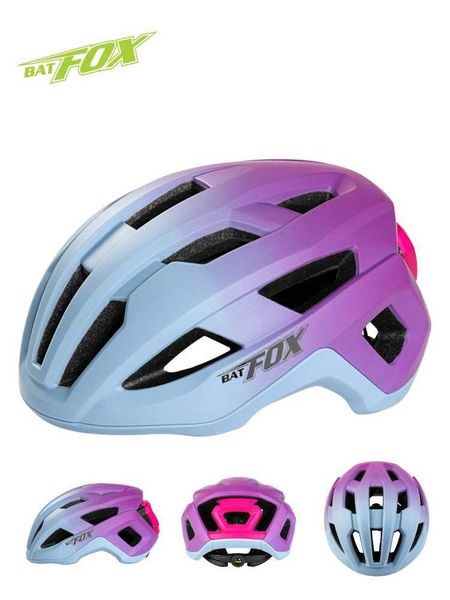 Cycling Helmets BATFOX Rainbow Women Bicycle Cycling Helmet City Safety Ultralight Road Bike Helmet MTB Mountain Sports Bicycle Helmet z2412
