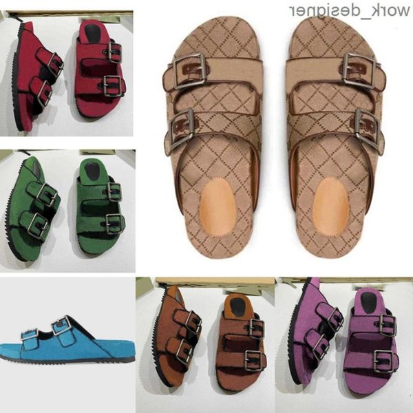 2025 Luxurys Designer ggsandals For Men Women Fashion Classic Floral Brocade Slides''gg''Sandals Flats Leather Rubber Fl