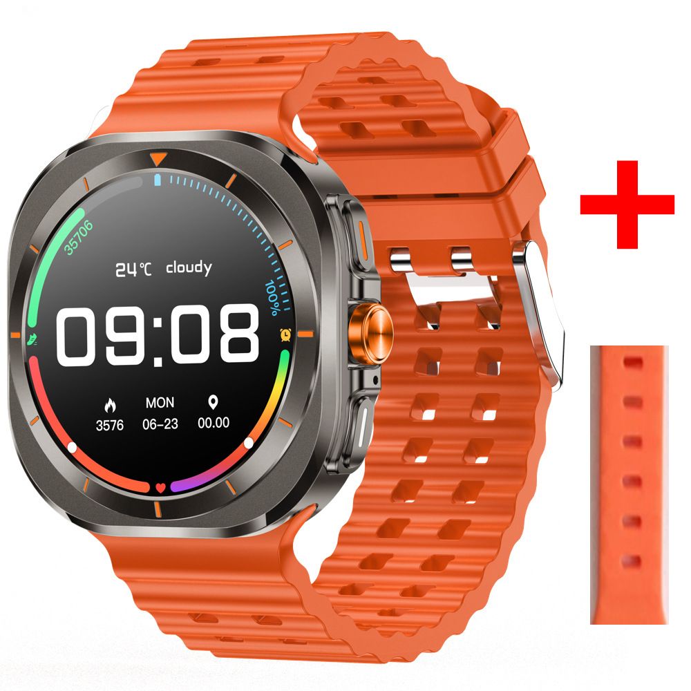 Ultra Smart Watch 1.46 Inch Round Screen Gesture Control Bluetooth Talk Heart Rate Monitor Compass Watch Activity Sports Wristband