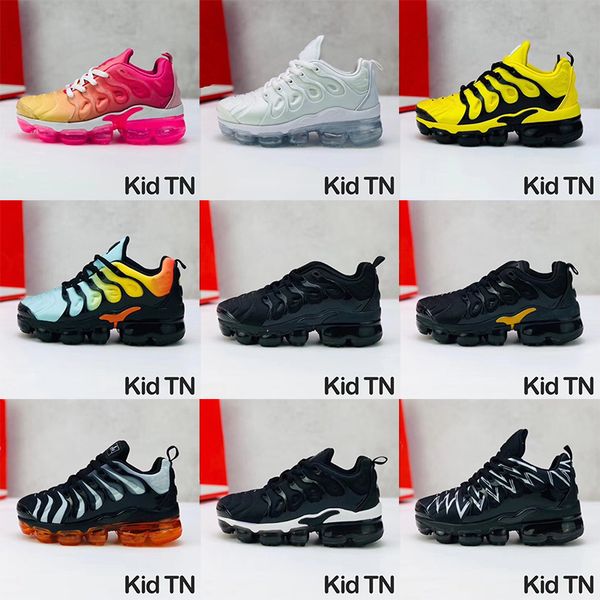 Fashion Tn Plus Kids Shoes Mesh Tennis Running Shoe Childrens Youth Big Kid Sneakers Tnplus Tns Sunset Pink Triple White Black Toddler Baby