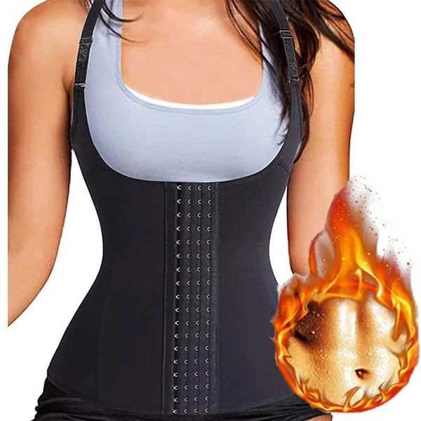 Waist training vest for weight loss and tight corset body shaping sauna set compression shirt belly girl top body shaping belt W250120