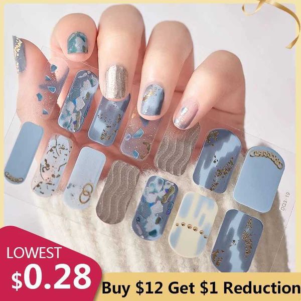 Complete set of nail stickers fashionable nail polishing nail decoration sparkling self-adhesive technology designer nail art stickers W2408