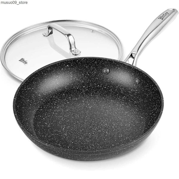 Other Cookware Frying Pan Wok Pan Non-Stick Pancake Pan 20-26-30cm with cover Household Induction Gas Stove Universal Pan Cooking Steak Pan