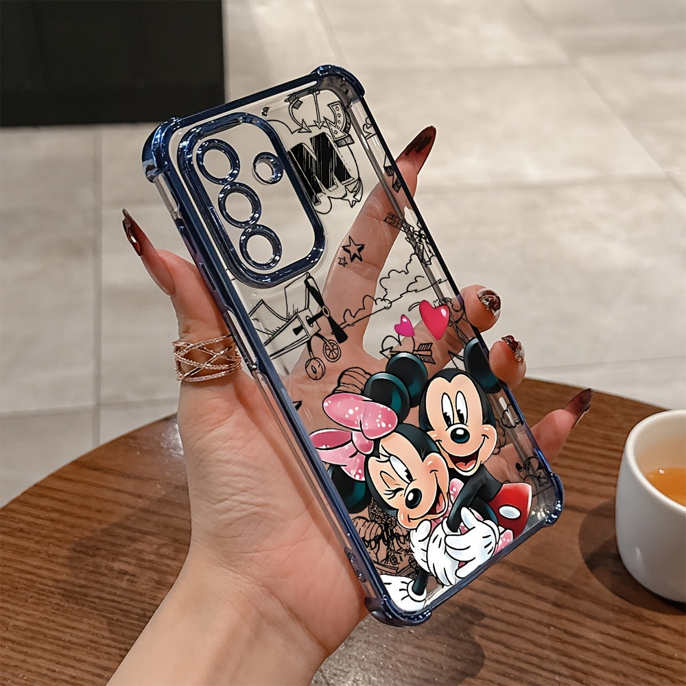 TEMU Fundas de Teléfono Disney Fashion para Parejas Mickey Mouse Adecuadas para Samsung Galaxy A26 A36 A55 A35 A06 A16 A05 A14 A24 A34 A54 A15 A05S