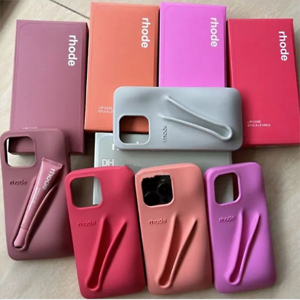 rhodes phone case For iPhone 16 Pro Max case 16 15 Plus 14 Pro 13 12 Luxurys Designer Fashion iphone case Lip Gloss Lipstick Lip Balm Make-U