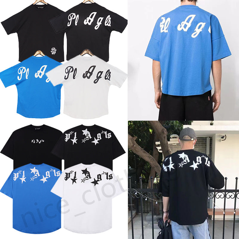 Mens Designer T Shirt Palms Luxury Brand Tees Print PA Tees Womens Fashion Angle Short Sleeve Casual Streetwear Tops Crew Neck T-Shirts Clothing Clo