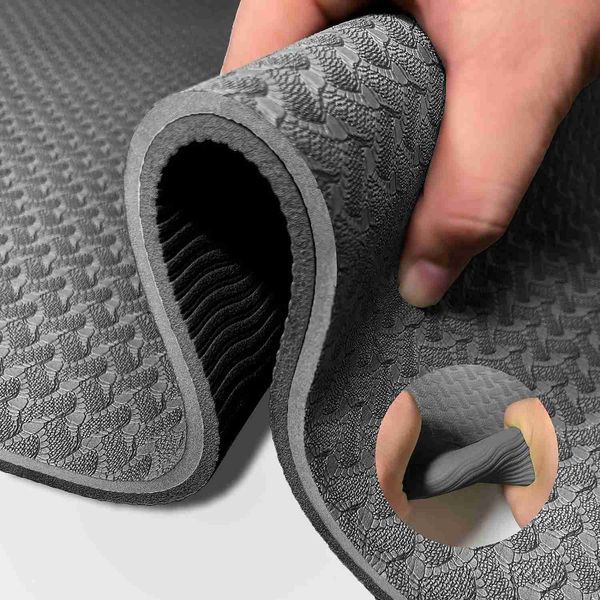 Yoga Mat 1-3 inch QMKGEC Exercise Mats 8mm TPE Non-Slip Extra Thick High-Density Eco Friendly for Yoga Workout Pilates Yoga MatsXJ240808
