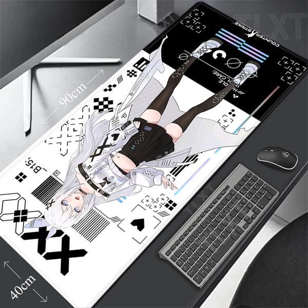 White Mouse Pads Printstream Gaming Mousepads Large Mousepad Gamer Rubber Mat Deskpad Company Long Desk Mats XXL For Csgo