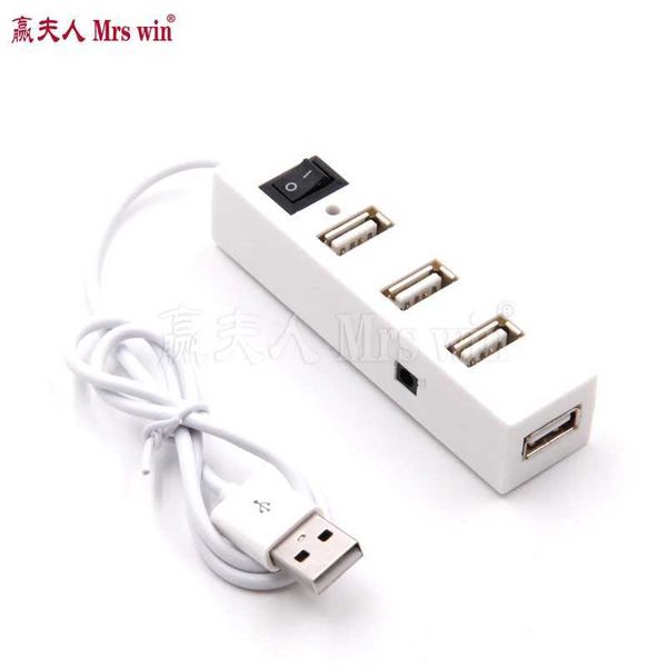 High quality mini 4-port USB 2.0 hub USB port with power switch suitable for laptops PCs and laptop accessories CL240905