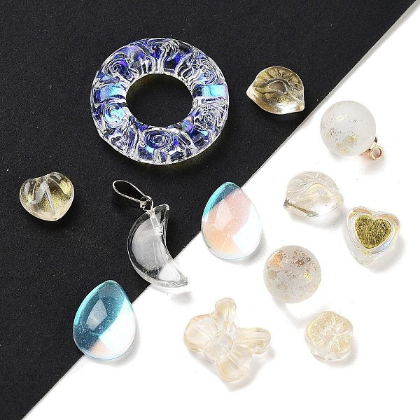 Mixed Styles & Shapes Glass Cabochons-Pendants-Links-Beads