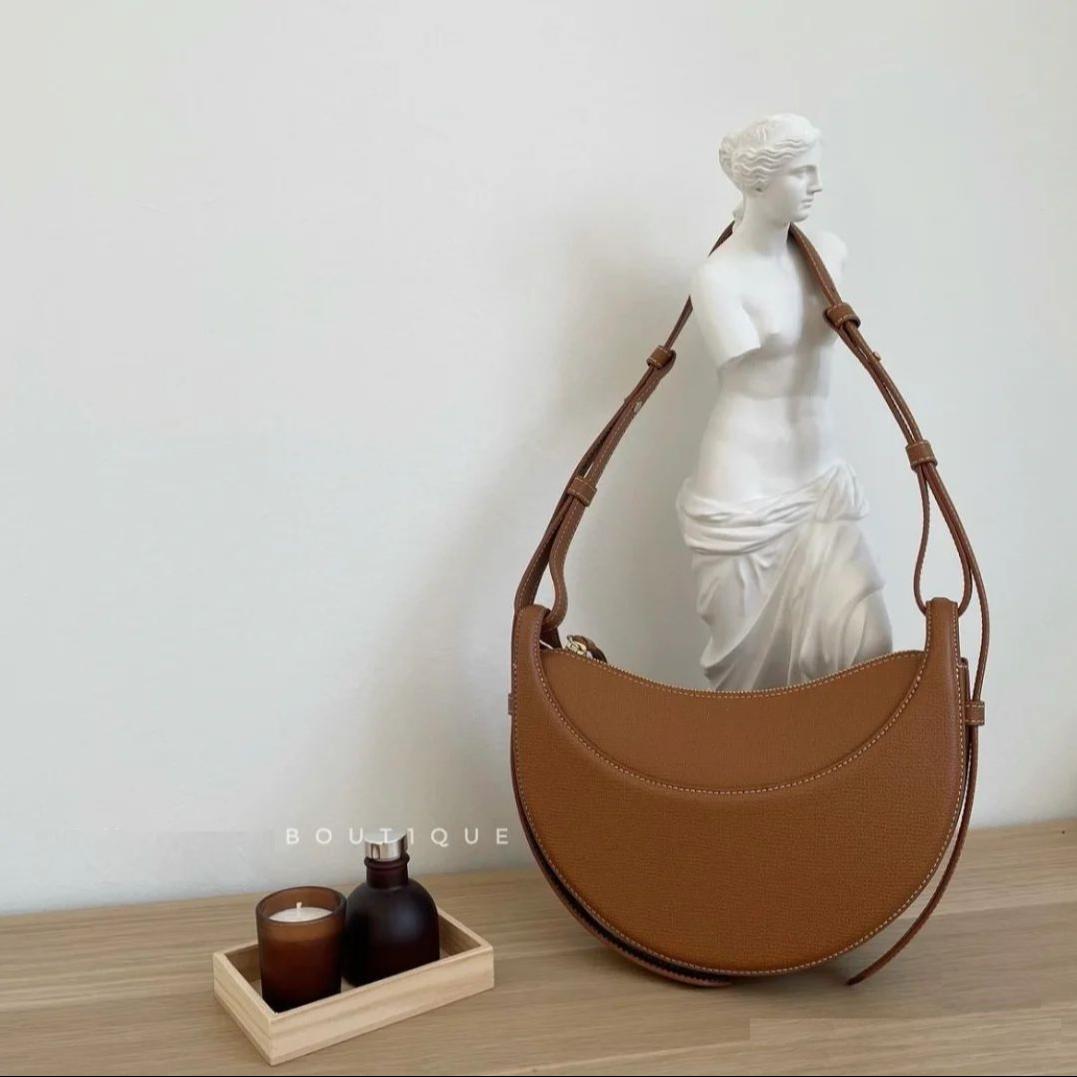 SS25 Half Moon Designer Bag Crossbody Women&#039;s Tote Textured Cowhide Mini Shoulder Bag Hobo Handbag shoulder bag