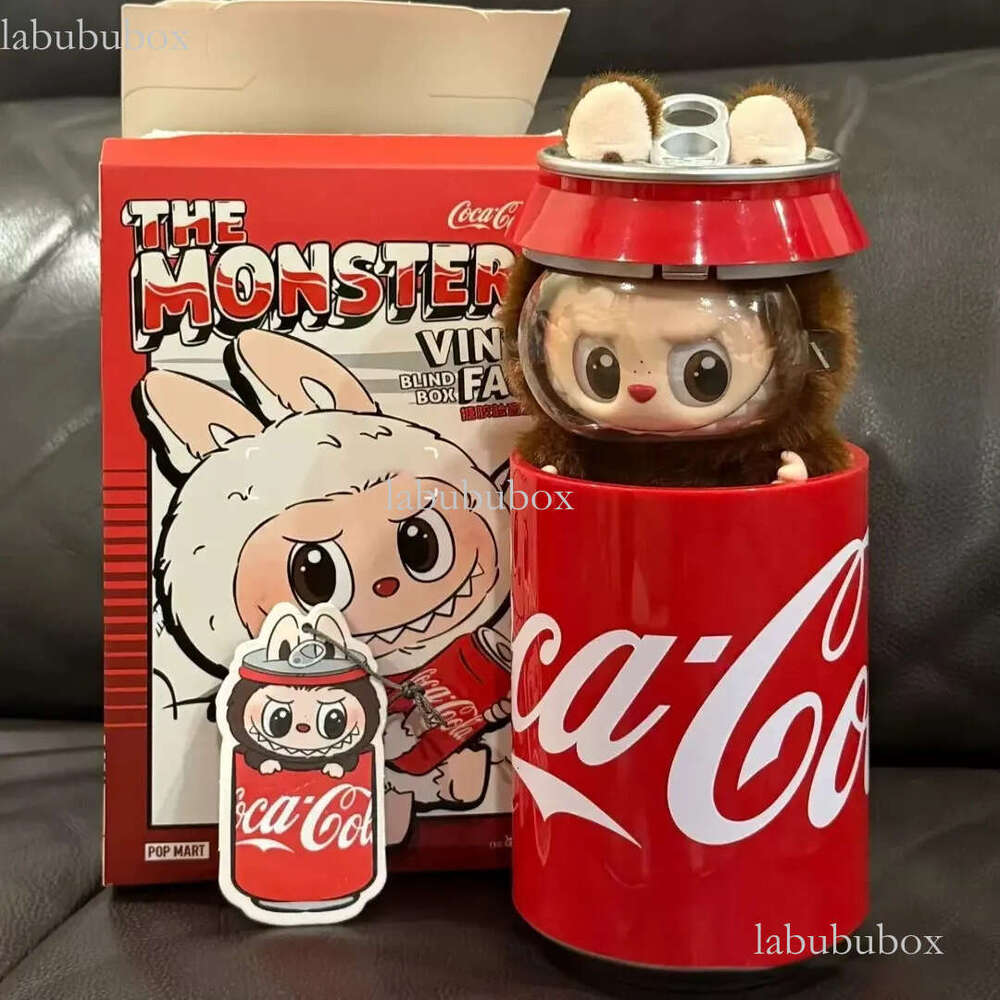 Hidden Version Coke 3.0 Id The Monsters Heartbeat Aron Enamel Face Blind Box Pvc Figurine Labubu Sitting Party Kawaii Doll Kid Christmas Gifts T2503
