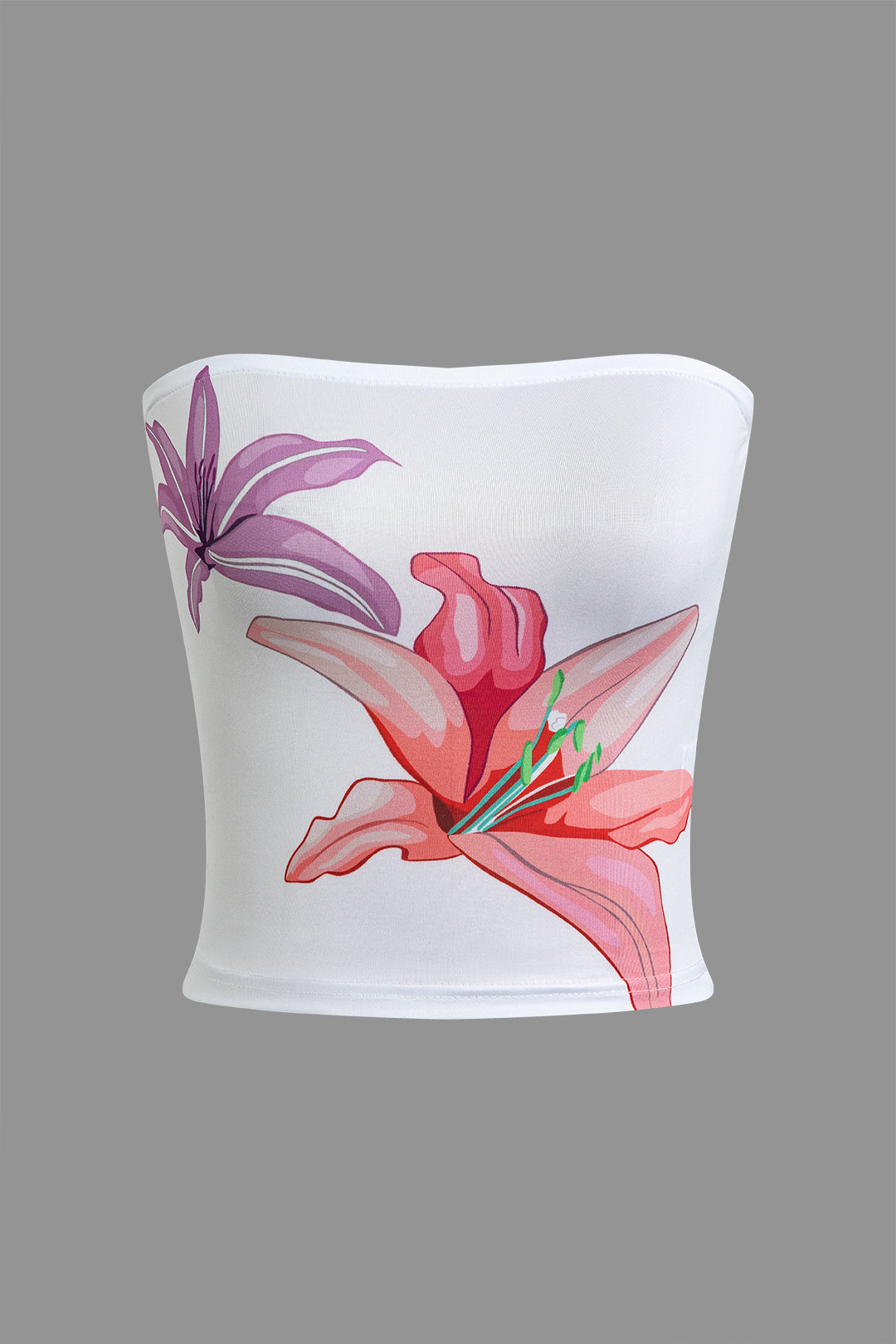 Lily Print Tube Top