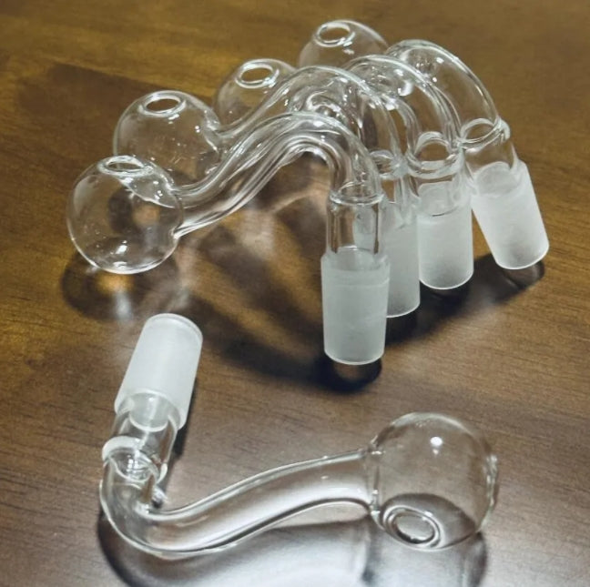 Spot goods Glass Oil Burner Pipe Smoking Bowl Bubbler Downstem 14mm Male Down Stem Bowls Slide for Hookah Bong Wholesale