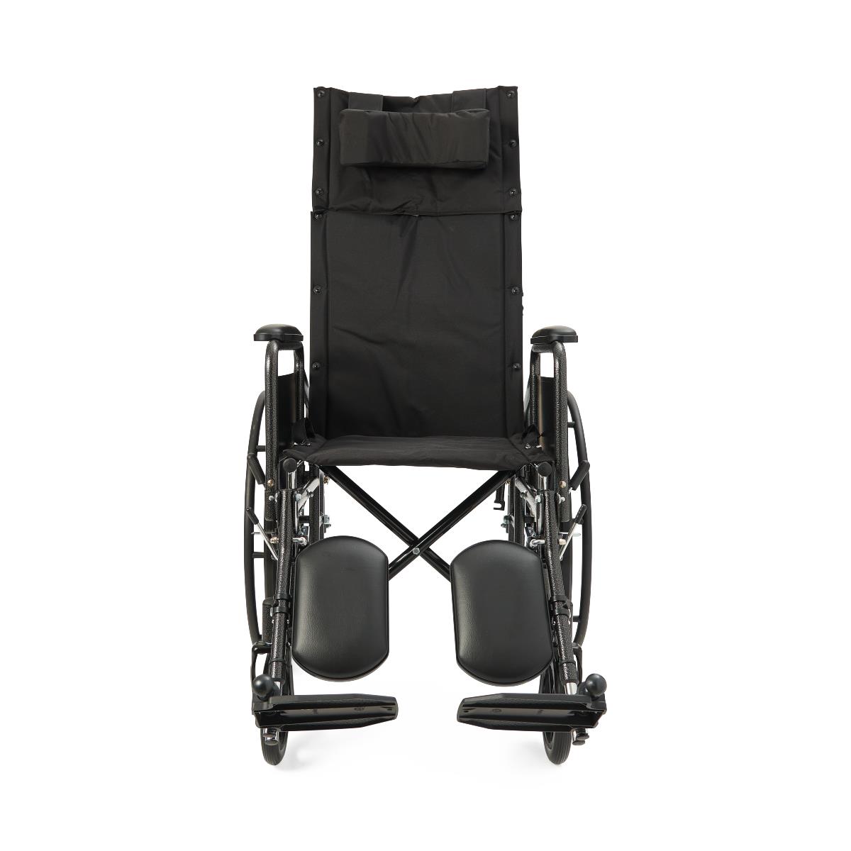 Reclining Wheelchair with Full-Length Arms, Nylon, 18" Wide, Each