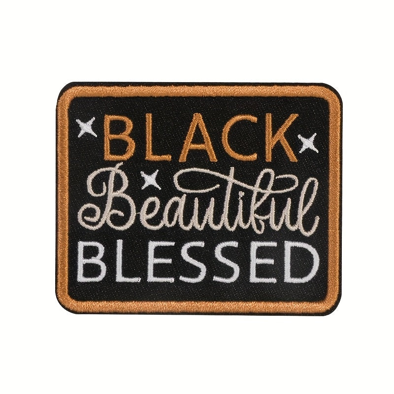 TEMU 1 Pack Black, Pretty, Embroidered Iron-on Patches, Ironed- On, To Clothing, Jackets, T-shirts, Jeans And Backpacks - Creative Applique Gifts
