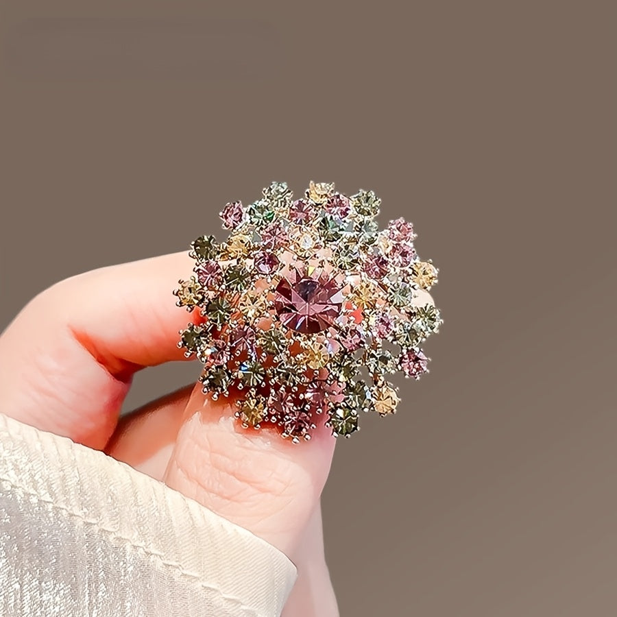 TEMU Elegant Dandelion Brooch - Kc Golden Plated Floral Jewelry For Women, Casual Attire Or Gifting, Accessory, Casual Jewelry|floral Brooch|detailed