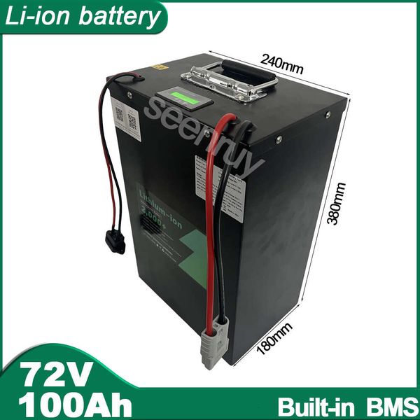 72V 100Ah Li ion With Charger 80A 100A 120A 150A Lithium Polymer Battery Perfect For Tricycle Motorcycle E-Bike Scooter