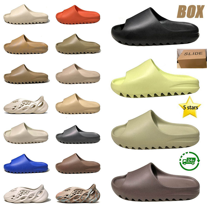 top designer mens women platform foam runners sandals classic onyx bone mx moon gray pure cream clay slides vermilion slippers luxurys loafers shoes