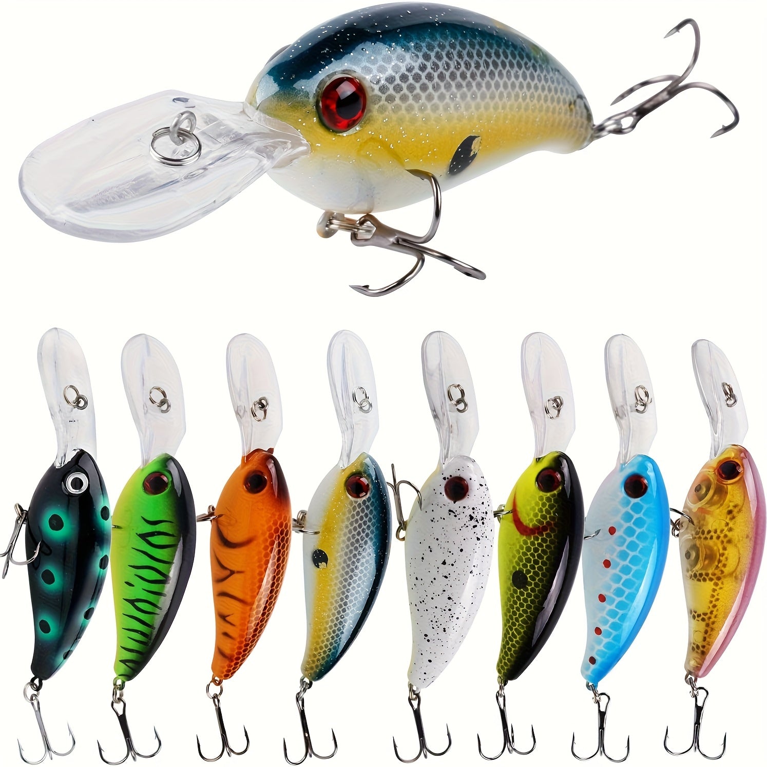 TEMU Fishing Lures Shallow Deep Diving Swimbait Crankbait Fishing Wobble Multi Jointed Hard Baits For Bass Trout Freshwater And Saltwater