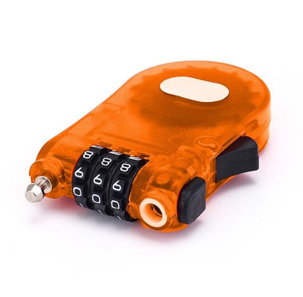 100pcs Portable Retractable Bike Bicycle Combination Cable Code Lock 3 Digit padlock Gifts