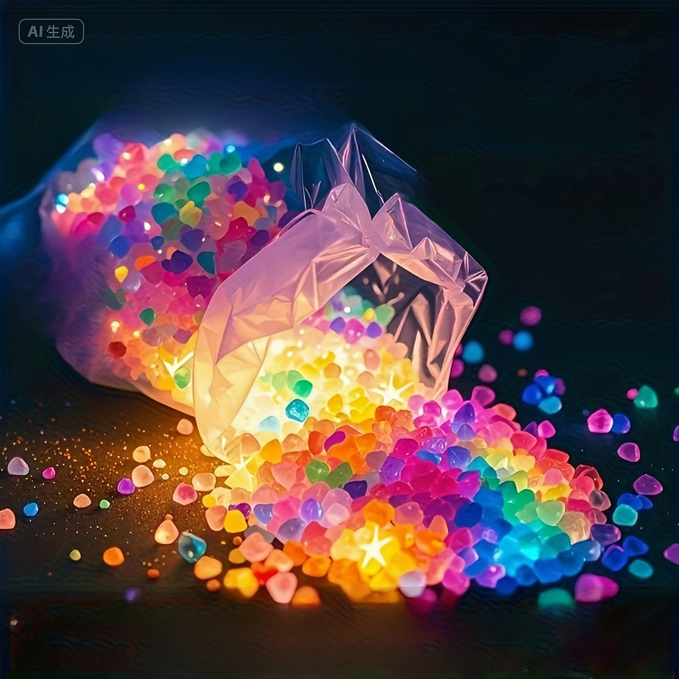 TEMU 4000pcs -the-dark Resin Stones For Outdoor Garden & Aquarium Decor - Heart-shaped Luminous Pebbles For , Weddings, Christmas, And Landscaping,