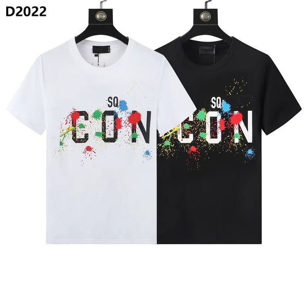 24SS Brand Men T-Shirt Designer Mens Polo shirt D2 DSQ ICON GG tops Luxury Dsquare Print Shorts O-Neck Short Sleeve Mens Shirts DT2024 Stree