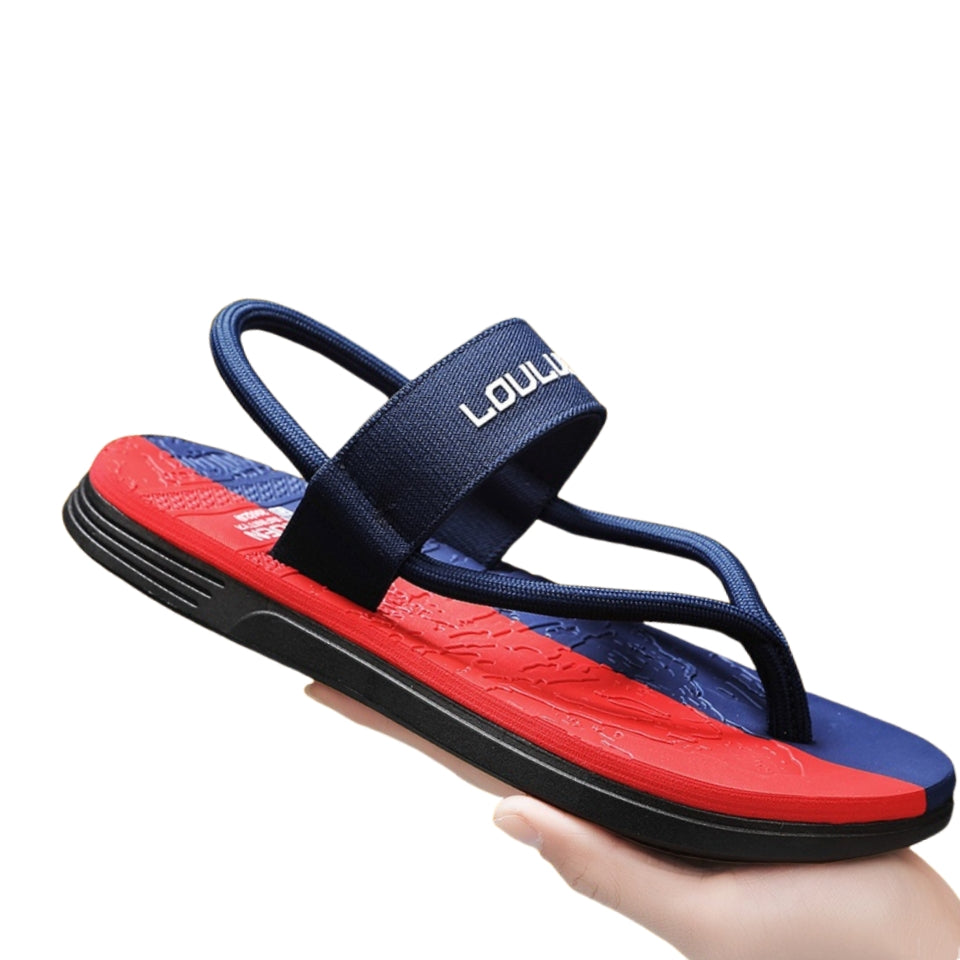 2024 Summer Men&#039;s Slippers Outdoor Sandals Beach Ankle Wrap Shoes Men Comfortable Flip Flops Slides Casual Shoes Men Slippers