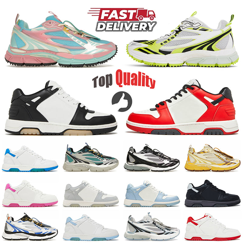 Top Quality White Brand Out Of Office Designer Casual Shoes Black Pink Green Calf Leather des chaussures Platform Arrows Motif Sneakers dhgate Women