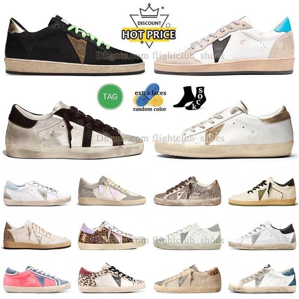 Designer Old Dirty Sneaker Casual Shoes Super Star Chaussure Trainers Ballstar Leopard Print Dhgate Shoe Shoe Tennis de alta qualidade Estre