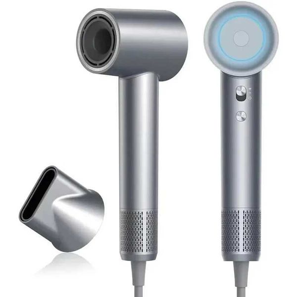 Professional 2024 Ionic Hair with Rotating Magnetic Nozzle Quick Dry, Low Noise, 1600W Blow Dryer for Home Use, Black