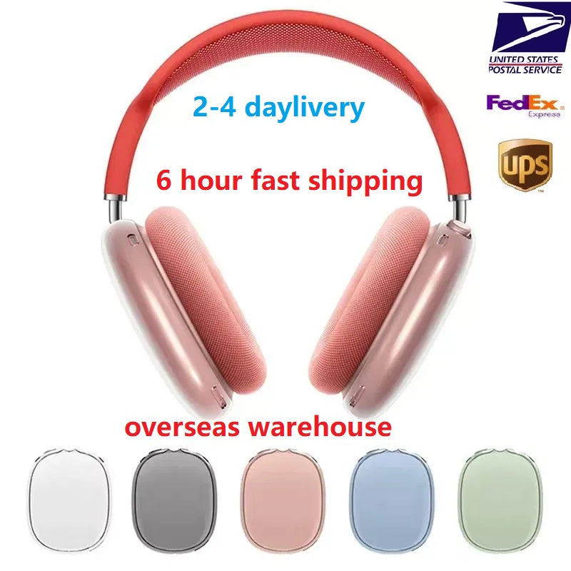 For Airpods Max bluetooth earbuds Headphone Accessories Transparent TPU Solid Silicone Waterproof Protective case AirPod Maxs Headphones Headset cov
