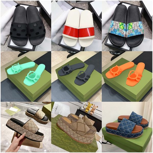 Designer Shoes Men Slippers Women Sandals Classic Flat Slides Platform Rubber Slipper Animal Letter Graphic Printing Fashion Summer Loafers