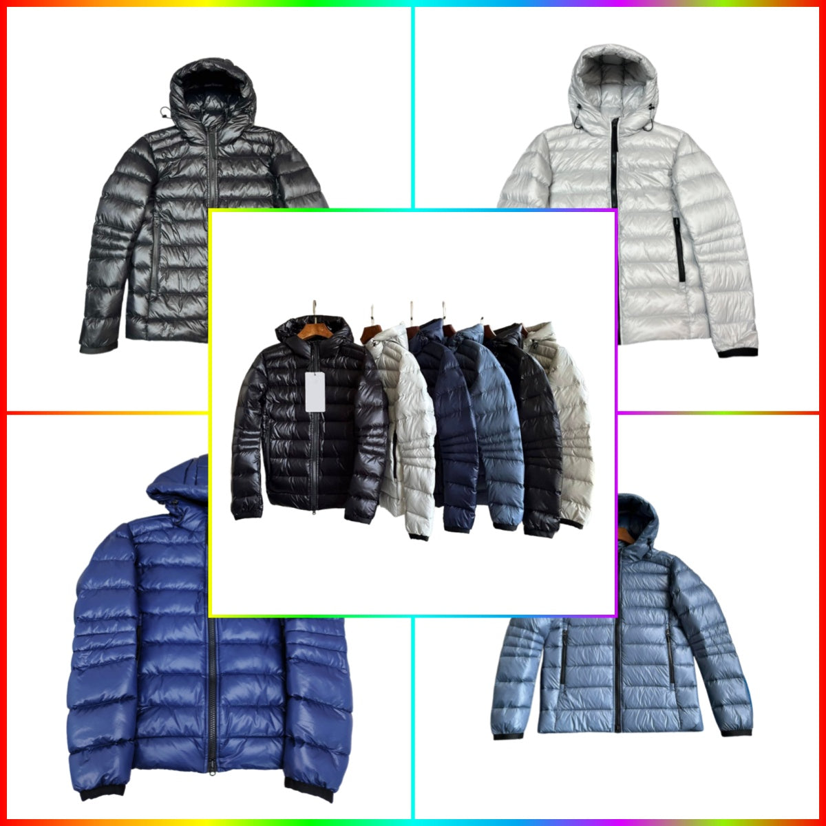 High quality brand mens gooses puffer jacket parkas Crofton Hoody Channel Fill Thin Embroidered badge down jacket CA-006