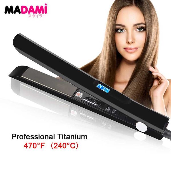 Hair Straightener Professional Keratin Treatment Flat Iron Titanium Plate 470 High Temperature Straightening Irons Dual Voltage Z250122