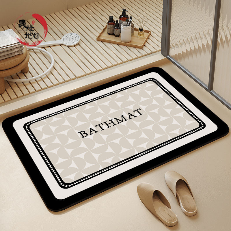 Bathroom Floor Mats Soft Diatom Mud Absorbent Mats Shower Door Anti-slip Mats Toilet Restroom Mats