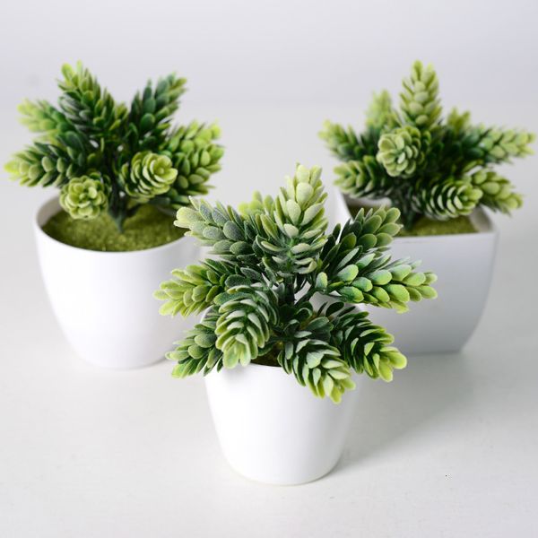 Artificial fake simulation wer artificial succulent cking 10 head grass pine cone potted combination green plant