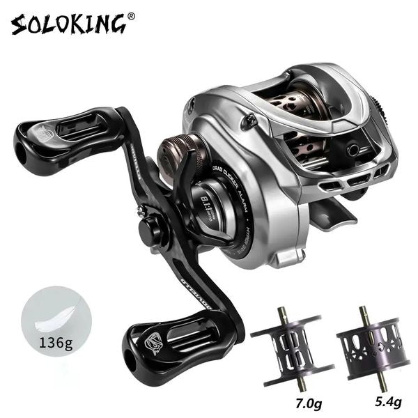 SOLOKING ACURA HICC50 136g Ultralight Baitcasting Reel BFS Fishing 7181 Gear Ratio Saltwater 101BB 4KG Power Baitcaster 240711