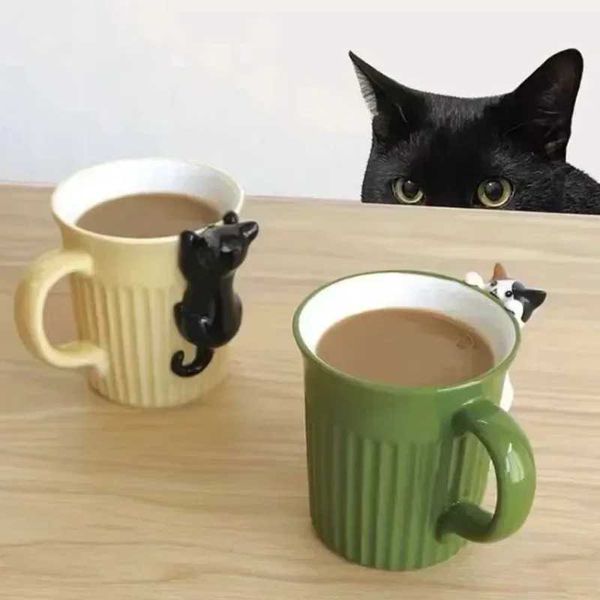 Cute Cat Cup - Cute Ceramic Coffee Cup Designed for Animal Enthusiasts Used in Hotels-Restaurants-Restaurants-Offices CL240905
