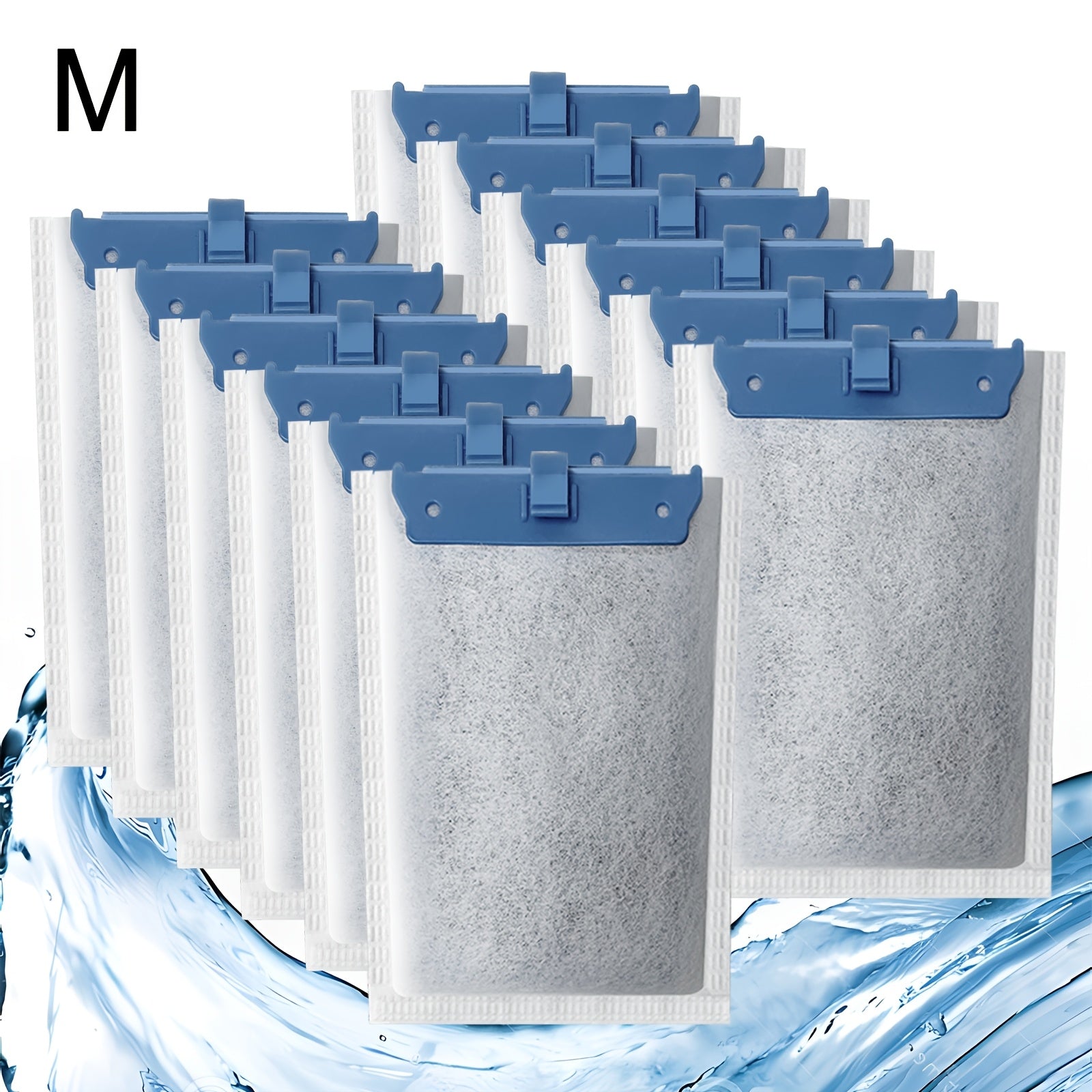 TEMU Set Of 12 Medium Designed For Filters, Suitable Replacement Cartridges For Aquariums That Work With Models 10i-iq10-pf10 And Tetrafauna .