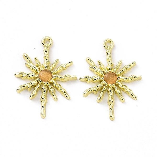 Pendentifs oeil de chat en alliage de placage de rack