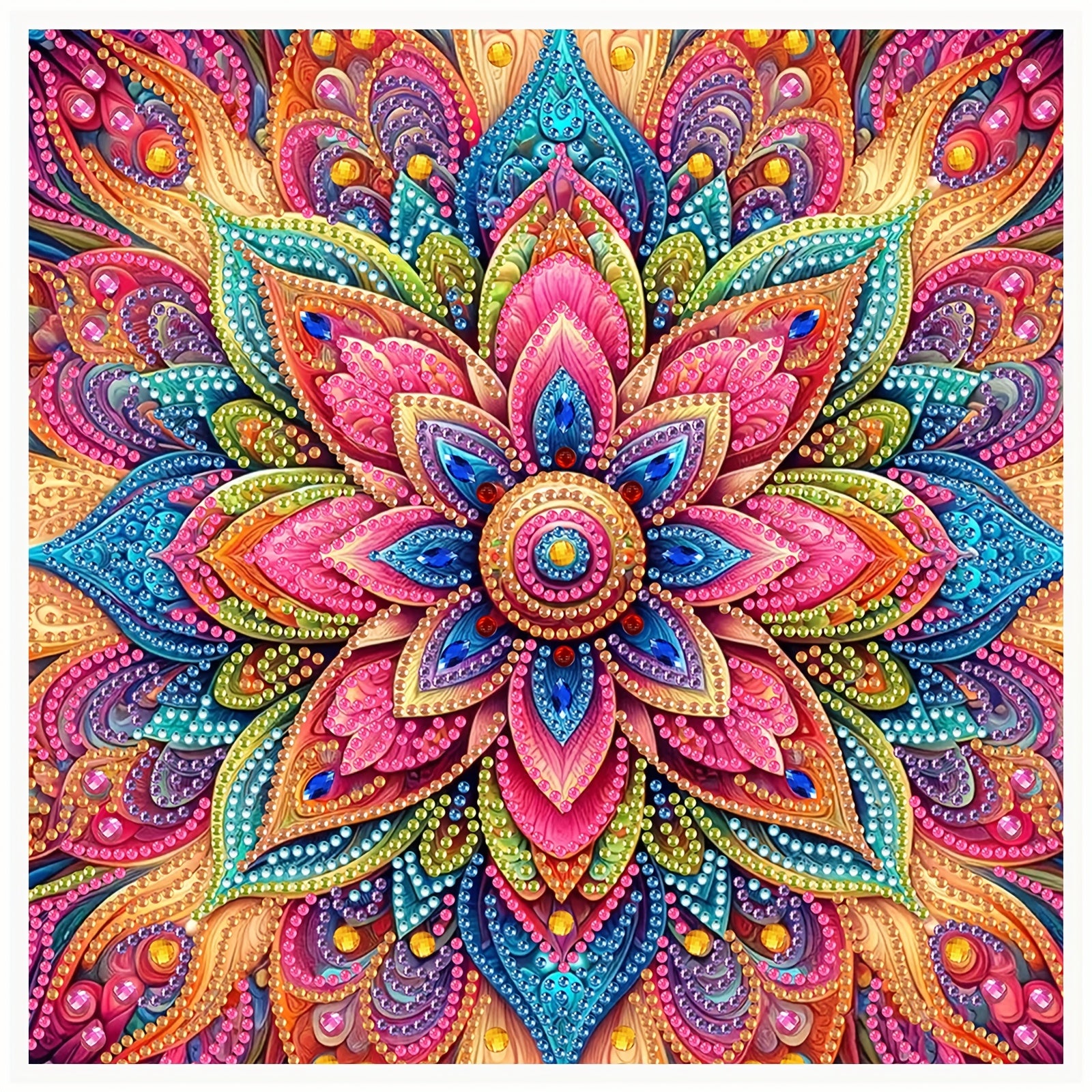 TEMU Mandala Set -5d Diy Crystal Decoration, Special Shape Mosaic , Handmade Gift And Wall Decoration, Frameless (11.8x11.8 Inches)