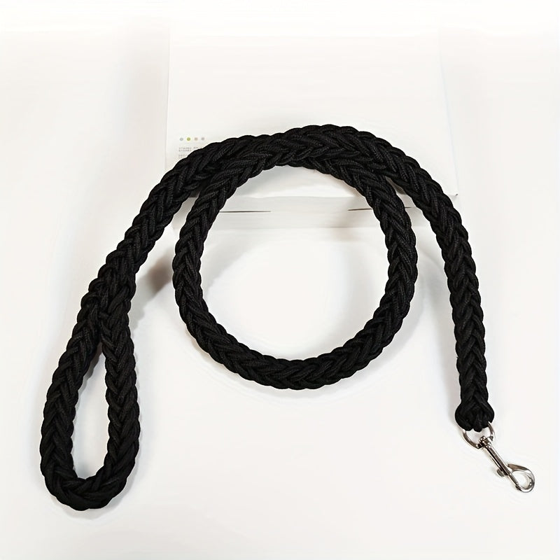 TEMU Large Dog Leash Traction Rope With Heavy Duty Hand-knitted Strong Nylon Braided Leashes For Medium Big Dogs Bully