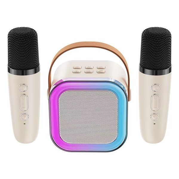 Bluetooth speaker for outdoor and household use, integrated wireless microphone for portable karaoke singing, low pitched sound