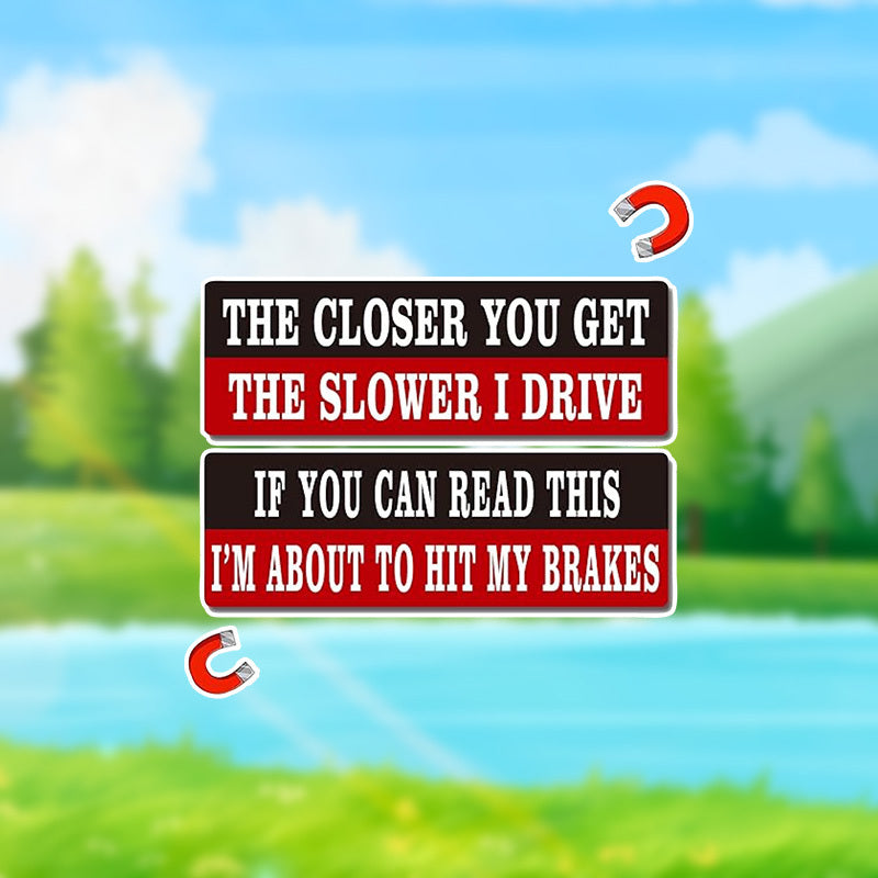 TEMU The Slower I Drive" Black Vinyl Warning Sticker Self-adhesive Glossy Rearview Mirror Safety Decal Suitable For Cars, Trucks, Suvs, Laptops