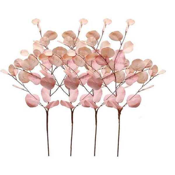 Eucalyptus Leaf Artificial Plants Wall Money Fake Flowers Arrangement Accessories Christmas He Wedding Decoration BouquetT250118