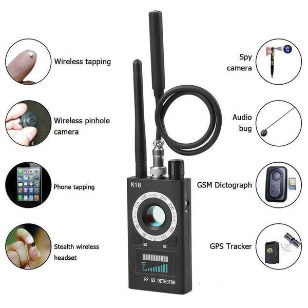 K18 Multi-function Anti-Candid Cam Wireless Lens Device 1MHz-6.5GHz GSM Audio Bug Finder GPS Signal RF Tracker Smart Electronics