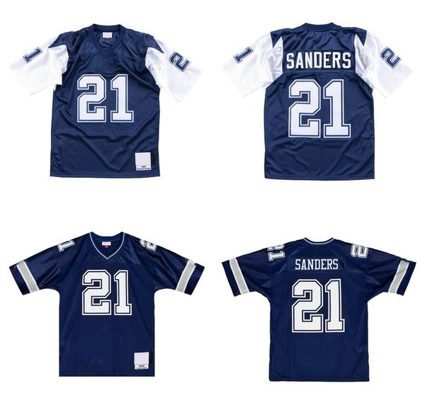 Stitched football Jerseys 21 Deion Sanders 1995 75th mesh Legacy Retired retro Classics Jersey Men women youth S-6XL