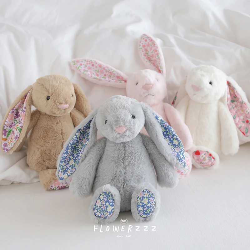 Bonnie Rabbit Floral Ears Plush Toys Rabbit Stuffed Dolls Kaii Ro Decor Toy Soft Sofa Cushion Kids Birthday Gifts Y250508
