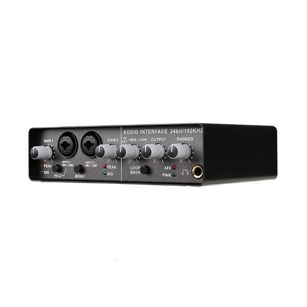 TEYUN Q24 Professional Audio Sound Card with Monitor Electric Guitar Live Broadcast Recording for Studio Singing Computer PC 240603